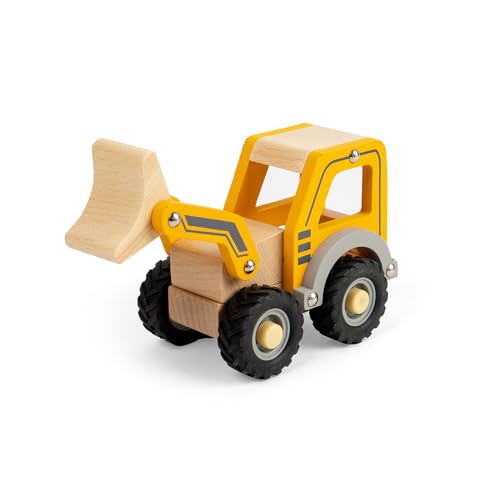 Bigjigs Toys - Mini Digger - Kindergräber, Holzbauwagen, Kleinkindspielfahrzeug, Sandkasten -Playsets, Geschenke für Kleinkinder, nachhaltig gemacht, 12 Jahre alt von Bigjigs Toys