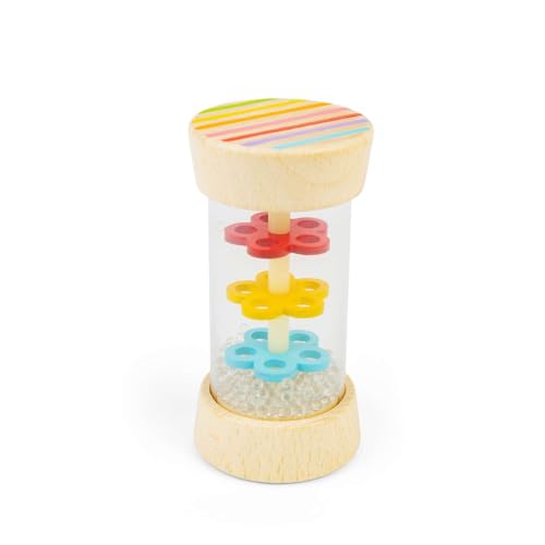 Bigjigs Toys Mini Rainstick - Holz Regenbogen Shaker für Babys & Kleinkinder Musikspielzeug Percussion Instrumente & Zubehör Kinder Geschenke ab 0+ Monat von Bigjigs Toys