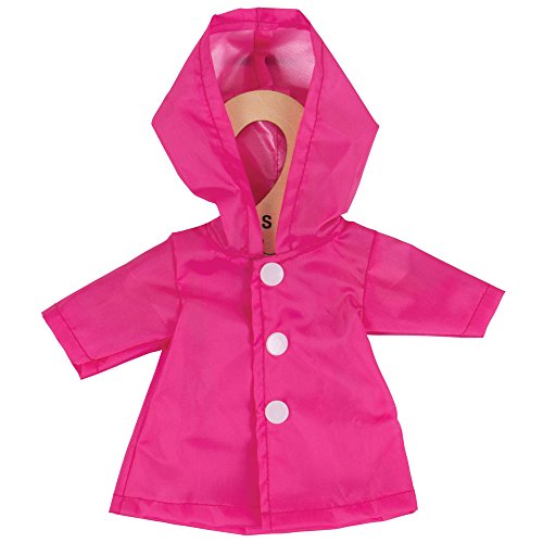 Bigjigs Toys Pinker Regenmantel (für 28cm Puppe) von Bigjigs Toys