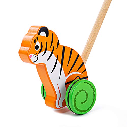 Bigjigs Toys Schiebetier Spielzeug (Tiger) von Bigjigs Toys