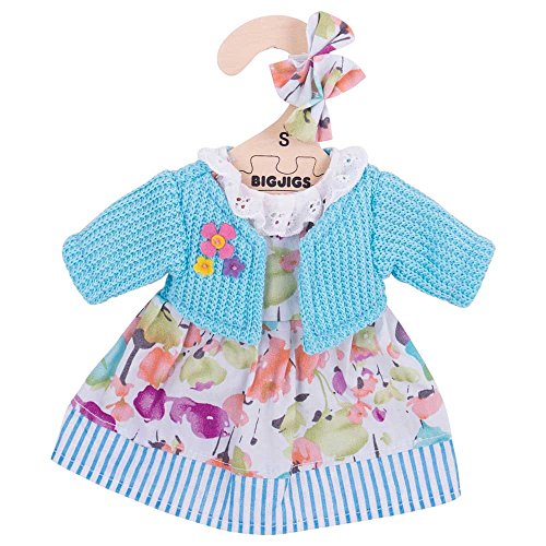 Bigjigs Toys Strickjacke und Kleid (Türkis) (für 28cm Puppe) von Bigjigs Toys