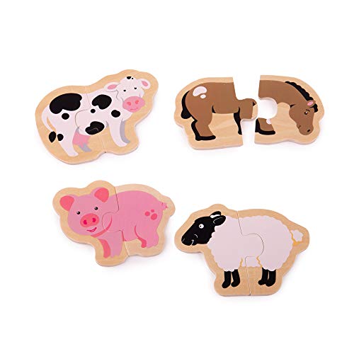Bigjigs Toys Zweiteilepuzzle (Bauernhof) von Bigjigs Toys