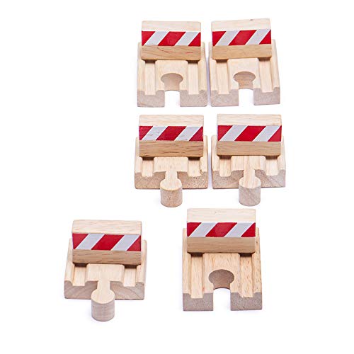 Bigjigs Rail Prellböcke Holzschienen (Pack von 6) von Bigjigs Rail