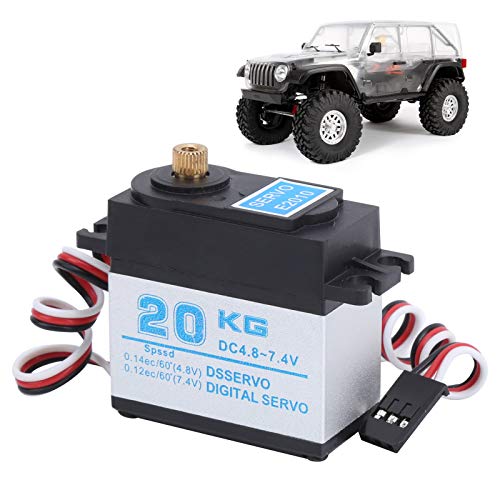 Servo, 20 kg Metallgetriebe RC Digital Servo für ferngesteuertes Auto im Maßstab 1/8 1/10 von BigKing