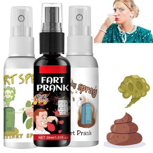 3-teiliges Stink-Spray, Streich Furzspray, Stink Liquid Stink Spray Set, Tricky Liquid Fart Spray Extra Stark, Stinky Ass Spray, Halloween Tricky Spray, Witze und Streiche für Erwachsene, Super Stinky 3-teiliges Stink-Spray, Streich Furzspray, Stink Liquid Stink Spray Set, Tricky Liquid Fart Spray Extra Stark, Stinky Ass Spray, Halloween Tricky Spray, Witze und Streiche für Erwachsene, Super Stinky von BigyQiu