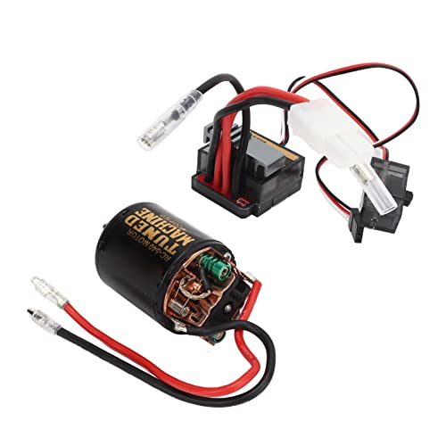 RC Brushed ESC, Reibungsarmes RC Brushed Motor ESC Kit Stabiler Betrieb Hochleistungs-Mehrfachschutz für Ferngesteuertes Boot (21T) von Biitfuu