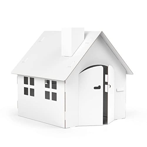 FOLDZILLA Spielhaus XXL 1,2 x 1,15 x 1,13 m aus Pappe Pappspielhaus Karton Haus - Spielhaus weiß FOLDZILLA Spielhaus XXL 1,2 x 1,15 x 1,13 m aus Pappe Pappspielhaus Karton Haus - Spielhaus weiß von FOLDZILLA