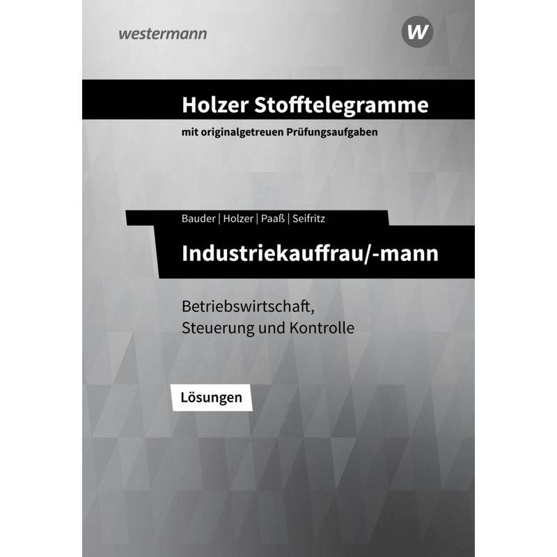Holzer Stofftelegramme Baden-Württemberg - Industriekauffrau/-mann von Bildungsverlag EINS