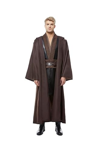 Bilicos Anakin Outfit Cosplay Kostüm mit Umhang Herren L, Kaffeestern 1 von Bilicos