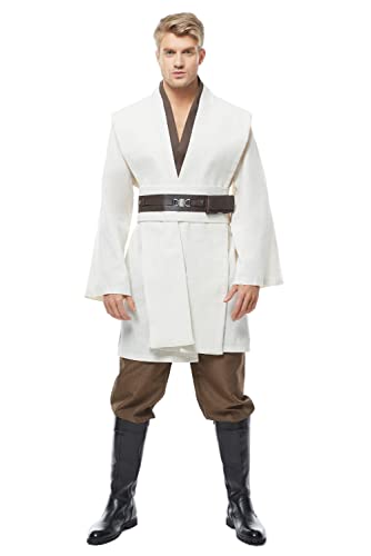 Bilicos Kenobi Obi Wan Knight Cosplay Kostüm Weiß - ohne Umhang Herren XXL von Bilicos