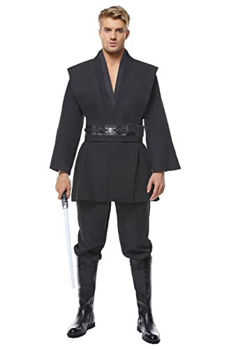 Bilicos Kenobi Obi Wan TUNIC Cosplay Kostüm Schwarz - ohne Umhang Herren 4XL von Bilicos
