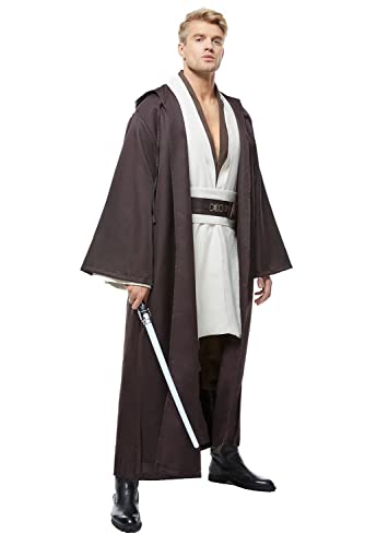 Bilicos Kenobi Obi Wan Tunic Outfit Cosplay Kostüm Herren 4XL von Bilicos