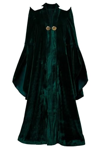 Bilicos McGonagall Robe Mantel Cape Halloween Karneval Anzug Cosplay Kostüm Anime Magie Deluxe Kostüm Schuluniform Anzug Set Kleid Damen XL von Bilicos