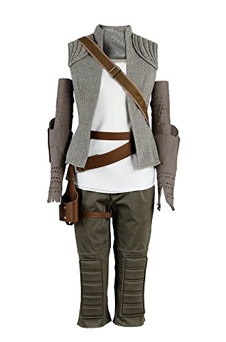 Bilicos The Last Jedi Rey Outfit Cosplay Kostüm Grau Damen XL von Bilicos