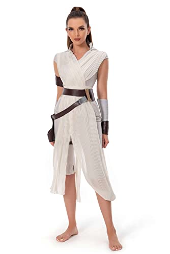 Bilicos The Rise of Skywalker Rey Outfit Kleid Cosplay Kostüm Beige Damen XL von Bilicos