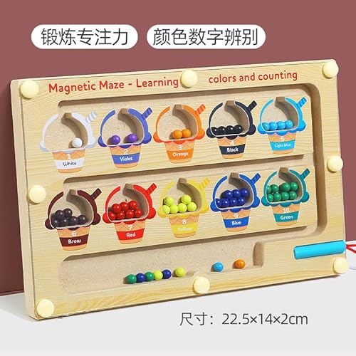 Montessori Educational Toys Magnetic Maze Game Wooden Motor Skills Toy Number Colour Sorting Board for 3-5 Year Old Boys & Girls Magnetspiel Labyrinth Spiel Montessori Spielzeug ab 3 4 Jahre Montessori Educational Toys Magnetic Maze Game Wooden Motor Skills Toy Number Colour Sorting Board for 3-5 Year Old Boys & Girls Magnetspiel Labyrinth Spiel Montessori Spielzeug ab 3 4 Jahre von Billowvolve