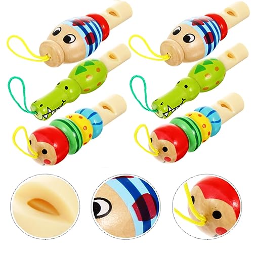 Tierpfeifen, Biluer 9 Stück Holz Pfeifen in Tierform Spielzeug Für Kinder Tiere Partytröten Musikinstrument Gastgeschenke (Zufälliger Stil) von Biluer