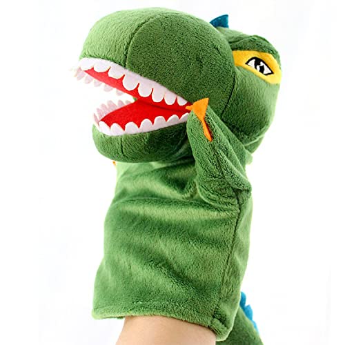 Dinosaurier Handpuppe,Biluer Plüsch Ealistische Dinosaurier Handpuppen Dinosaurier-Spielzeug Handschuhe Dinosaurier Kopf Handpuppe Fantasievolle Rollenspiel Vorschulunterricht für Kinder Jungen 23CM von Biluer