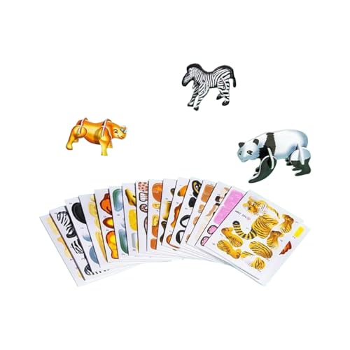 Bimhayuu Pädagogisches 3D-Cartoon-Puzzle 25 Stück Pädagogisches 3D Cartoon Puzzle Für Kinder 3D Jigsaw Puzzle Cartoon Dinosaurier Tier Puzzle Geschenk Für Jungen Und Mädchen (Tier) von Bimhayuu