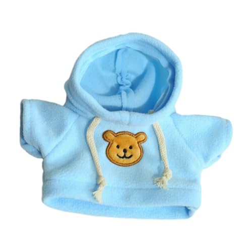 Plüschpuppe Plüschbär Kapuzenpullover Puppenkostüm Teddybär Weiches Fell Teddybär mit Kapuze Tatzendruck Plüschtier Kuscheltier Stofftier Geschenk (Blau) von Bimhayuu