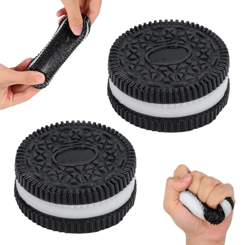 2 Stück Oreo Squishy Oreo Stressabbau Taba Squishy XXL Keks Fufu Squishy Squeeze Taba Squishy Oreo Mit Anti Stress BäLle Set Squishies Quetschspielzeug Stimming Toys Relief für Antistress Spielzeug von BinXiaoQin