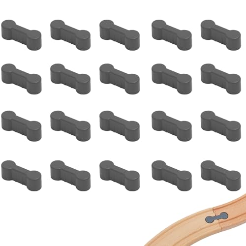 20 Stück Holzeisenbahn Schienen Connector,Holzeisenbahn Zubehör,Zubehör Holzeisenbahn,für Kinder Spielzeug Lego Schienen Set Brio Duplo Adapter Kleinkinder Train Eisenbahn Bahn Erweiterung Zubehör von BinXiaoQin