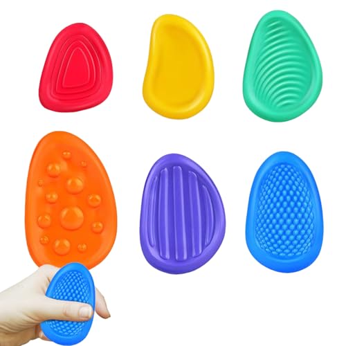 6 Stück Fidget Toys Kinder Sensory Stones,Fidget Toys Erwachsene,Stimming Sensory Toys,Fidget Spielzeug,Emotional Beruhigendes Spielzeug,Stressabbau Kinder Arbeit Stressabbauendes Autism Beruhigendes von BinXiaoQin
