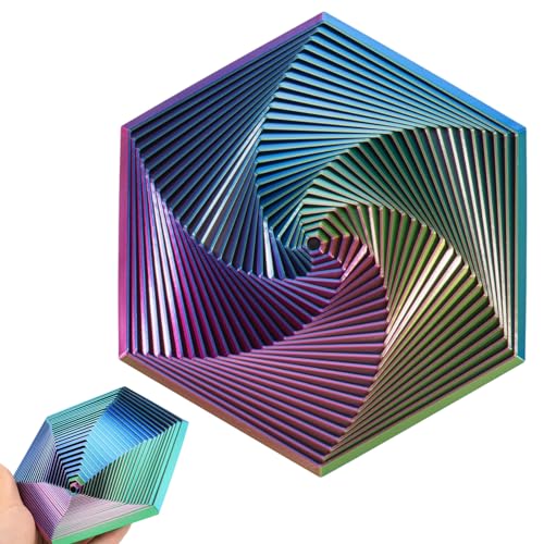 Fidget Toys Erwachsene,Große Größe Kunststoffe Stressabbau Toys,Anti Stress Spielzeug Erwachsene Kids, Spiral Fractal Stressabbau Spielzeug,Fractal Fidget Hexagon Erwachsenen von BinXiaoQin