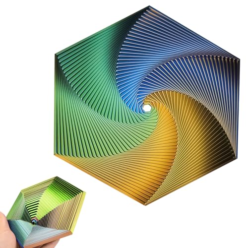 Fidget Toys Erwachsene,Größe Kunststoffe Stressabbau Toys,Anti Stress Spielzeug Erwachsene Kids, Spiral Fractal Stressabbau Spielzeug,Fractal Fidget Hexagon Erwachsenen von BinXiaoQin