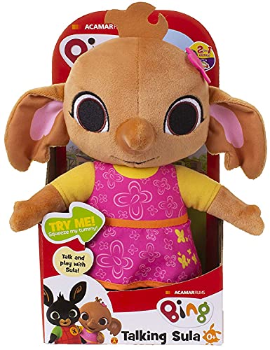 Bing 3515 Huggable sprechende Sula Plüschtier, Mehrfarbig von Bing
