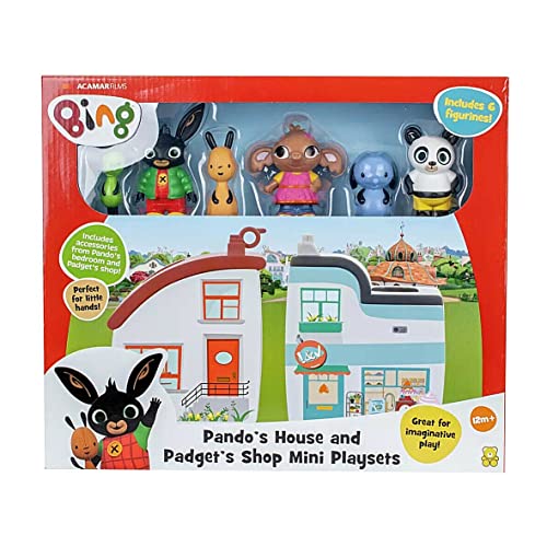 BING - Mini House Playset mit verschiedenen Figuren aus der bekannten Kinderserie, die Abenteuer, Unisex, Spielzeug, Spielzeug für Kinder von Bing