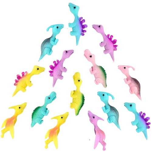 20 Stück Schleuder Dinosaurier Spielzeug, Slingshot Dinosaur Finger Toys, Lustige Fliegende Dinosaurier Schleuders Spielzeug, Party Spielzeug für Kinder Teenager - Zufällige Farbe (20) von Binggunyo