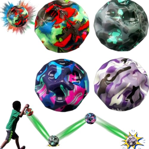 4 Stück Astro Jump Ball,Moon Ball Hohe Springender Gummiball,Galaxy Ball Gummiball, Super High Bouncing Sprünge Gummiball,Astro Jumper Ball Moon,Mehrfarbig Space Moon Ball für Kinder (XKMICAI-4se) von Binggunyo