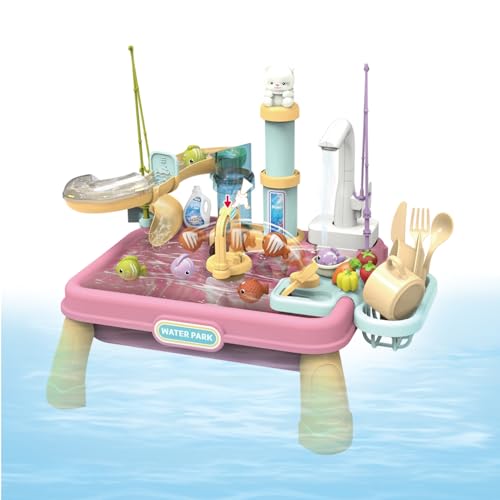 Biniveil Kindersand-Wassertisch | Kindersandkasten mit Wasserspiel | Als interaktives Draußenspiel und Sommer Lernspielzeug für Mädchen Kleinkinder und Biniveil Kindersand-Wassertisch | Kindersandkasten mit Wasserspiel | Als interaktives Draußenspiel und Sommer Lernspielzeug für Mädchen Kleinkinder und von Biniveil