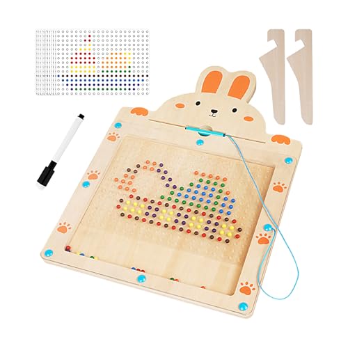Biniveil Magnetische Maltafel,2-in-1 Magnetpunkt-Kunstbrett | Holz Zeichenbrett Lernspielzeug Ab 3 Jahre Pädagogisches Spielzeug Für Mädchen Reisegeburtstag Kindergarten Unterricht Vorschule Biniveil Magnetische Maltafel,2-in-1 Magnetpunkt-Kunstbrett | Holz Zeichenbrett Lernspielzeug Ab 3 Jahre Pädagogisches Spielzeug Für Mädchen Reisegeburtstag Kindergarten Unterricht Vorschule von Biniveil