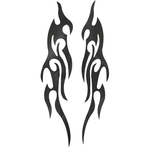 Biniveil Sticker Für Krafträder - Sportliche Flammenmuster Kfz Aufkleber | 2 Stück wasserdichte Embleme für Fenster Boot Skateboard von Biniveil