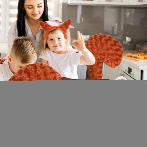 Biniveil Tierkostüme Für Kinder,Eichhörnchen Stirnband Mit Schwanz Set | Realistisches Kostüm Plüsch Zubehör für Kinder Erwachsene Kindergarten Schule Biniveil Tierkostüme Für Kinder,Eichhörnchen Stirnband Mit Schwanz Set | Realistisches Kostüm Plüsch Zubehör für Kinder Erwachsene Kindergarten Schule von Biniveil