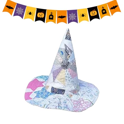 Hexenhut | Handgefertigter Vintage-Halloween-Kostümhut | Landschaftskostüm, ausgefallene Kopfbedeckung für Mädchen, Damen, Festival, Urlaub, Weihnachten, Cosplay, Events, Bühne, Karneval Hexenhut | Handgefertigter Vintage-Halloween-Kostümhut | Landschaftskostüm, ausgefallene Kopfbedeckung für Mädchen, Damen, Festival, Urlaub, Weihnachten, Cosplay, Events, Bühne, Karneval von Biniveil