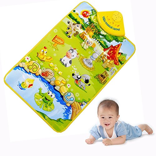 Binnan Baby Musical Teppich,Touch Play Tastatur Baby Musikal Matte Spielzeug(Bauernhof und Tier) von Binnan