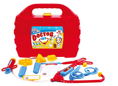 Bino Arztkoffer "Ein kleiner Arzt", Spielzeug für Kinder ab 3 Jahre, Motorikspiel für Kleinkinder (Kinderspielzeug mit Zubehör & eigenem Doktor Namensschild, Kinderspiel perfekt für Rollenspiele), rot Bino Arztkoffer "Ein kleiner Arzt", Spielzeug für Kinder ab 3 Jahre, Motorikspiel für Kleinkinder (Kinderspielzeug mit Zubehör & eigenem Doktor Namensschild, Kinderspiel perfekt für Rollenspiele), rot von Bino world of toys