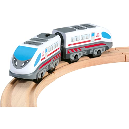 Bino World of Toys batteriebetriebene Lokomotive, Spielzeug für Kinder ab 3 Jahre (Lokomotive mit Endwagon, kompatibel zu Allen martküblichen Schienensystemen, fördert die Kreativität & Motorik) Bino World of Toys batteriebetriebene Lokomotive, Spielzeug für Kinder ab 3 Jahre (Lokomotive mit Endwagon, kompatibel zu Allen martküblichen Schienensystemen, fördert die Kreativität & Motorik) von Bino world of toys
