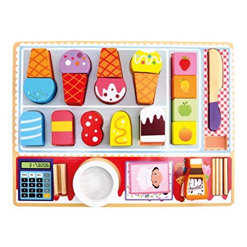 Bino world of toys 3D Puzzle Holz, Eisdiele, Spielzeug für Kleinkinder ab 3 Jahren, Legepuzzle mit Eiscafe-Zubehör, Kinderspiel zur Förderung kindlicher Fähigkeiten, 27-TLG., farbenfrohe Gestaltung Bino world of toys 3D Puzzle Holz, Eisdiele, Spielzeug für Kleinkinder ab 3 Jahren, Legepuzzle mit Eiscafe-Zubehör, Kinderspiel zur Förderung kindlicher Fähigkeiten, 27-TLG., farbenfrohe Gestaltung von Bino world of toys