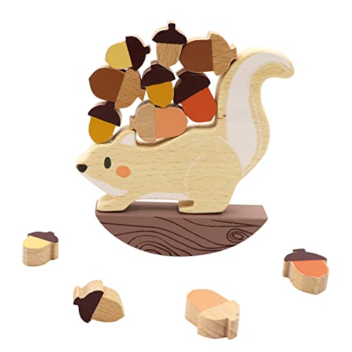 Bino world of toys Holz-Balancierspiel, Eichhörnchen, Spielzeug für Kinder ab 3 Jahre, Holz-Stapelspielzeug, zum Geschicklichkeit Lernen, zur Entwicklung Konzentration und Motorik, 14-tlg., Mehrfarbig Bino world of toys Holz-Balancierspiel, Eichhörnchen, Spielzeug für Kinder ab 3 Jahre, Holz-Stapelspielzeug, zum Geschicklichkeit Lernen, zur Entwicklung Konzentration und Motorik, 14-tlg., Mehrfarbig von Bino world of toys