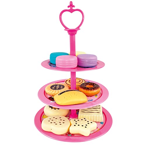 Bino world of toys Kinder-Kuchenständer-Set mit süßen Leckereien, Spielzeug für Kleinkinder ab 3 Jahren, 20-teilig Kuchenständer Spielzeug, Teeparty - Rollenspiel für kleine Mädchen, Mehrfarbig Bino world of toys Kinder-Kuchenständer-Set mit süßen Leckereien, Spielzeug für Kleinkinder ab 3 Jahren, 20-teilig Kuchenständer Spielzeug, Teeparty - Rollenspiel für kleine Mädchen, Mehrfarbig von Bino world of toys