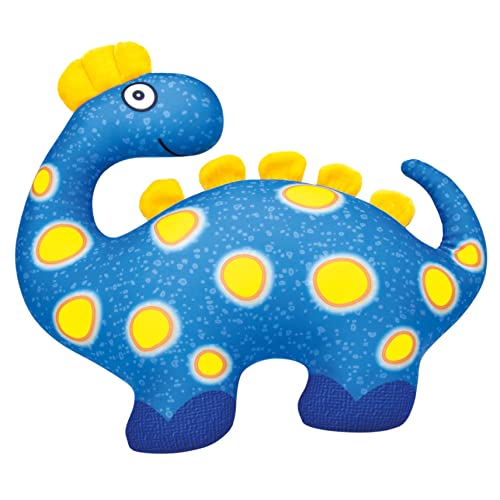 Mertens lustiger Kuschel-Dinosaurier, Spielzeug ab 0 Monate, waschbares Baby Kuscheltier (Größe: 28 cm, buntes und weiches Plüschtier für Jungen & Mädchen, leicht zu reinigen, Polyester), Blau von Bino world of toys