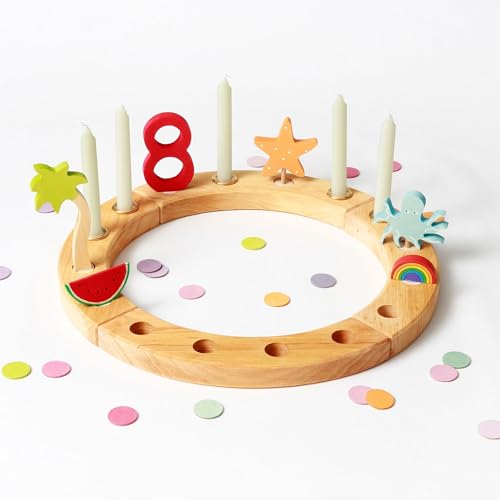BioKinder Geburtstagsring Groß, Tischdeko, Holzspielzeug aus Bio-Erlenholz von BioKinder - Das gesunde Kinderzimmer