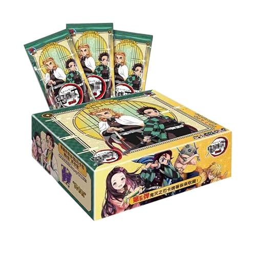 Demon Slayer Card， Demon Slayer Blade, Shinybox, Sammelkarten & Zubehör,Kisten-Boosterpaket， Demon Slayer: Blade Collection Card, 36 Packungen pro Box / 5 Karten pro Packung von BioNyt