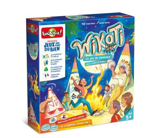Bioviva 400176 Wikoti-Die Tanz des Tribu-Kooperatives Gesellschaftsspiel für Kinder ab 5 Jahren-2 bis 5 Spieler-400176, Mehrfarbig von Bioviva