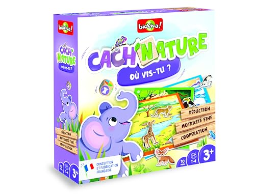 Bioviva 400190 Cach'Nature-Spielerisches Gesellschaftsspiel für Kinder ab 3 Jahren-1 bis 4 Spieler-400190, Mehrfarbig von Bioviva
