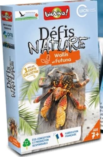 Bioviva - Herausforderungen Natur – Wallis und Futuna – Wetten Sie auf die Stärken Ihrer Tiere, um die Schlacht zu gewinnen. – 2 bis 6 Spieler – ab 7 Jahren 286138 von Bioviva